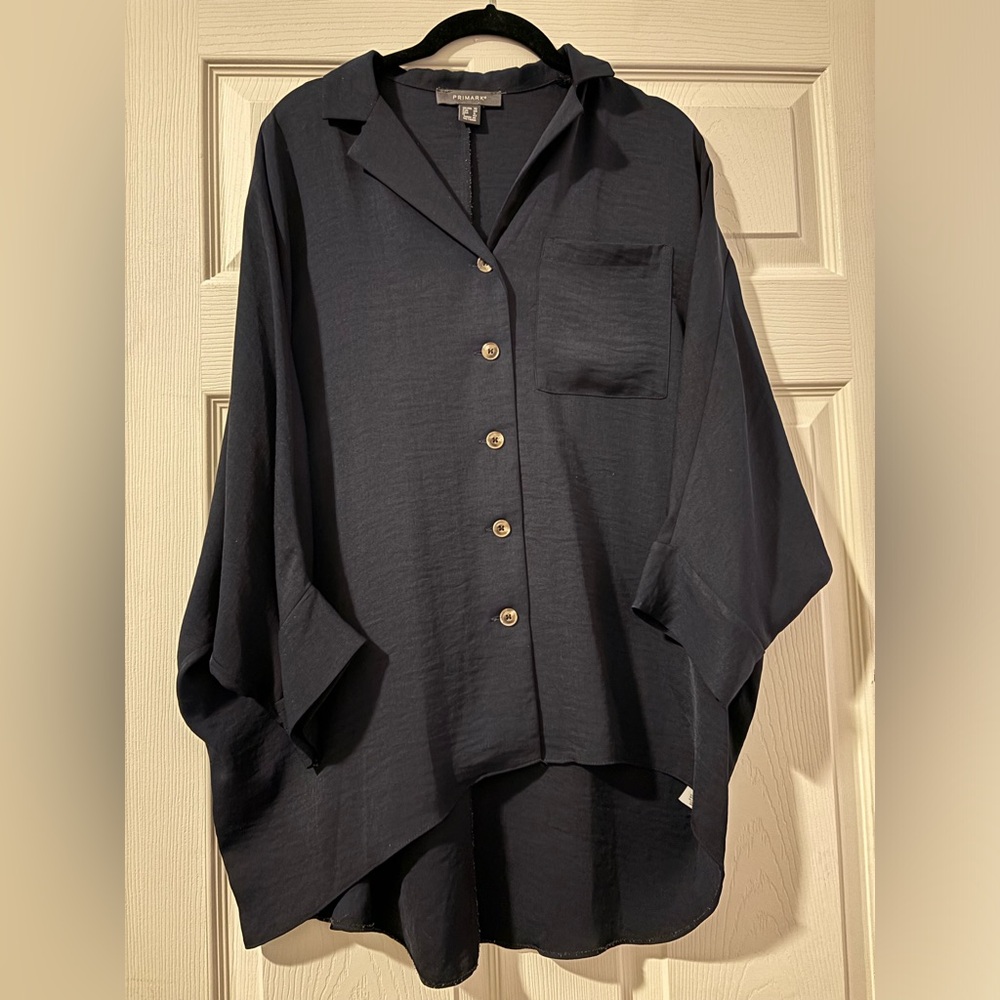 Primark oversized navy shirt, size 6